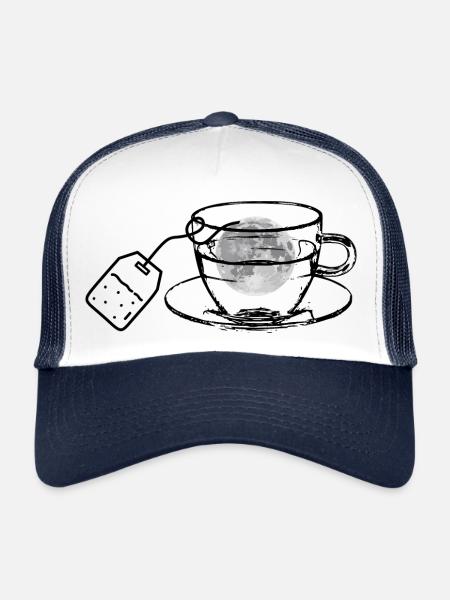 Moon Cup - Trucker Cap - white/navy - Front