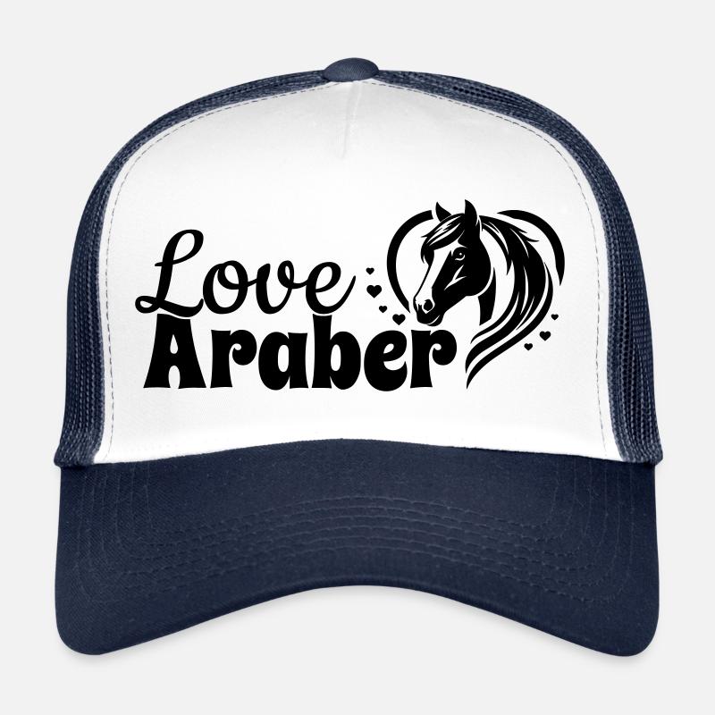 Tête de cheval coeur d’amour arabe Casquette trucker 