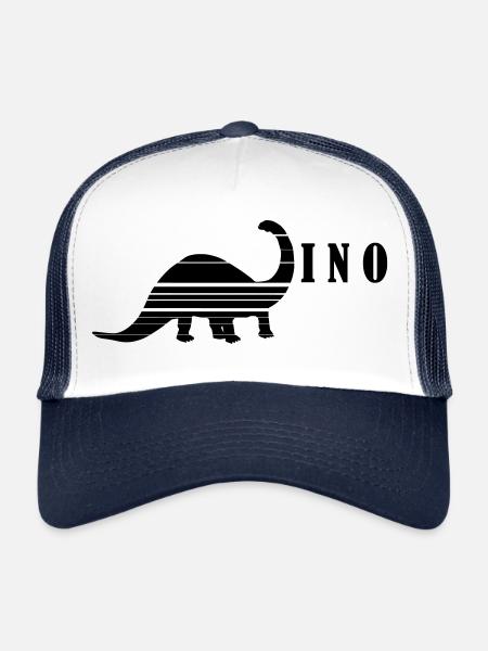 Dino - Casquette trucker  - blanc/marine - Devant