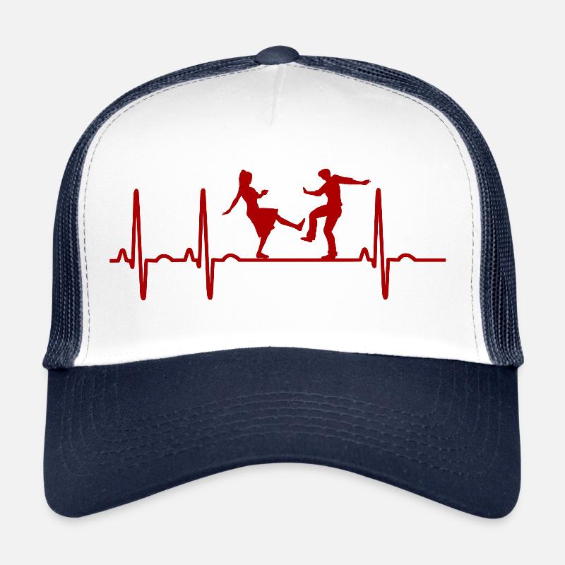 Lindy Hop Swing Dancing Gift Heartbeat Boogie Trucker Cap