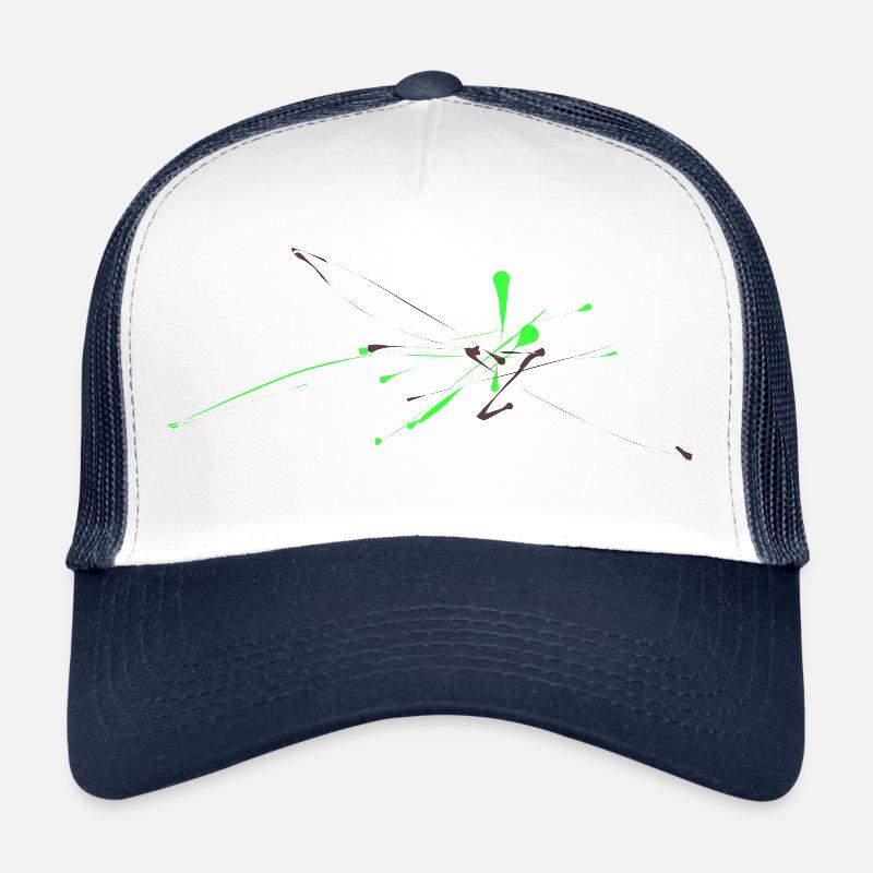 Frarbkleckse - Trucker Cap - Weiß/Navy