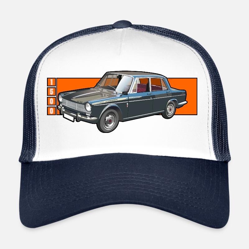 Voiture classique - Casquette trucker  - blanc/marine
