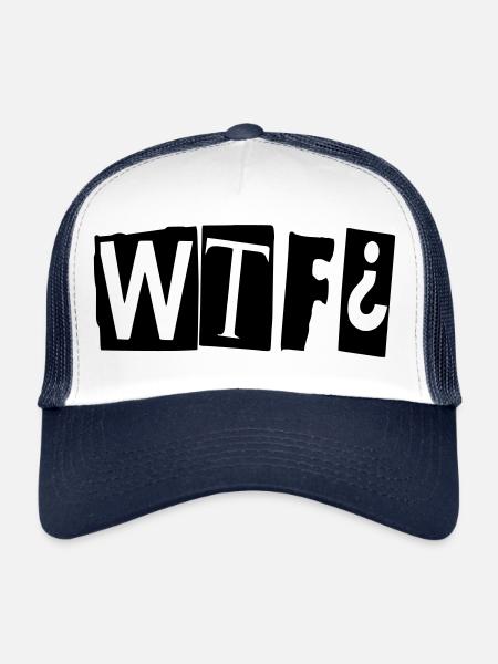wtf - Trucker Cap - white/navy - Front