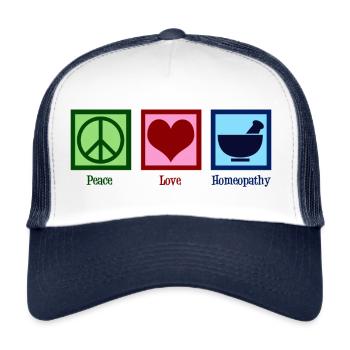 Peace Love Homeopathy - Trucker Cap - white/navy - Front
