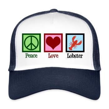 Friedensliebes-Hummer - Trucker Cap - Weiß/Navy - Vorne