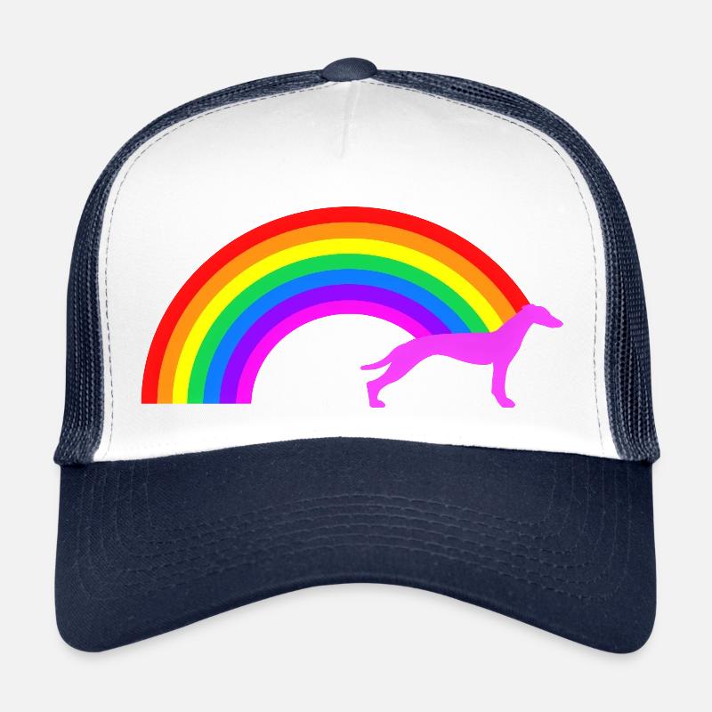 Greyhound Rainbow - Trucker Cap - white/navy