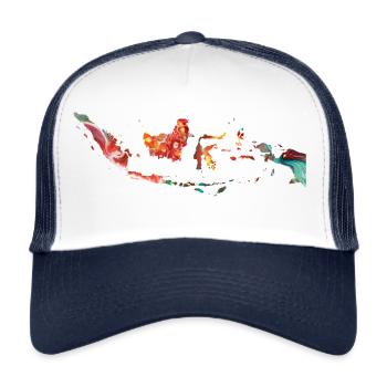 Indonesia - Trucker Cap - white/navy - Front