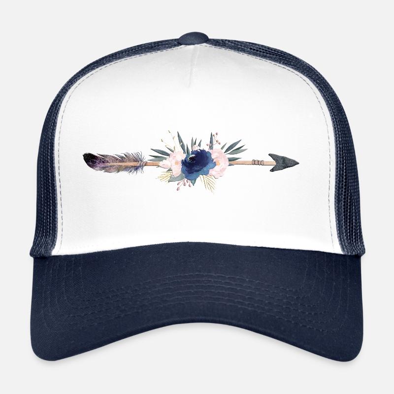 Flèche ressort fleurs personnalisables Casquette trucker 