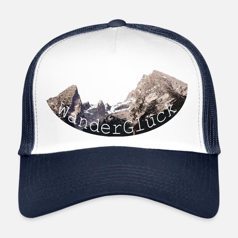 WanderGlueck Watzmann - Casquette trucker  - blanc/marine