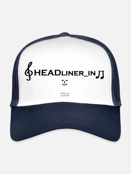 HEADliner_in ;-) - Trucker Cap - Weiß/Navy