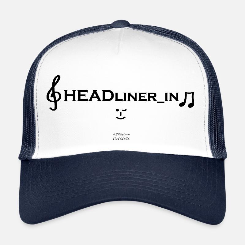 HEADliner_in ;-) - Trucker Cap - Weiß/Navy