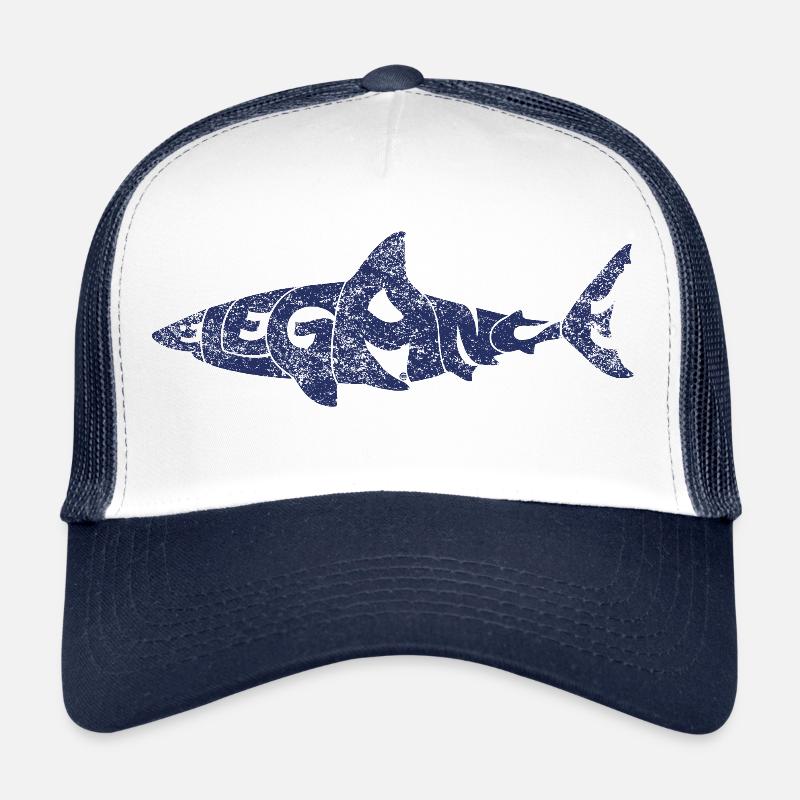 Elegant Shark - Trucker Cap - white/navy