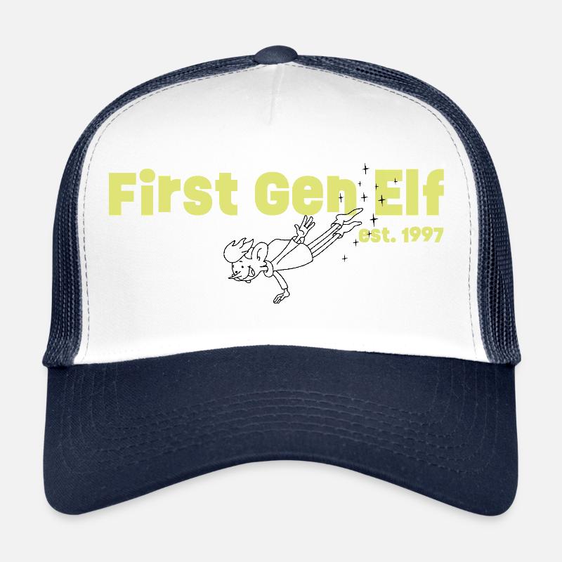 Weihnachtsmann & Co. KG First Gen Elf Motiv - Trucker Cap - Weiß/Navy