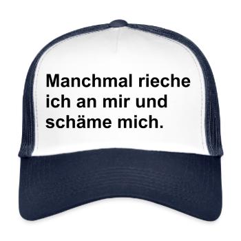 Stinker Geruch Lustig - Trucker Cap - Weiß/Navy - Vorne