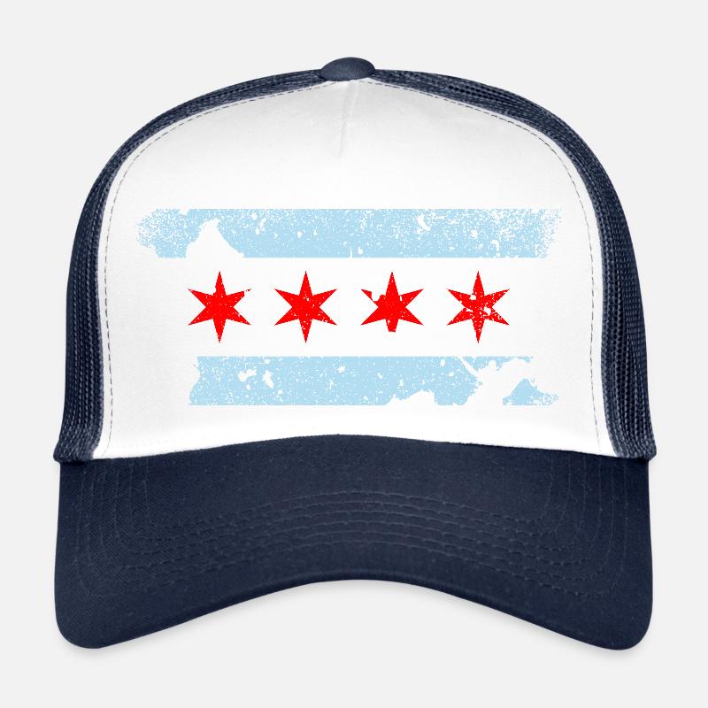 Chicago Illinois - Trucker Cap - Weiß/Navy