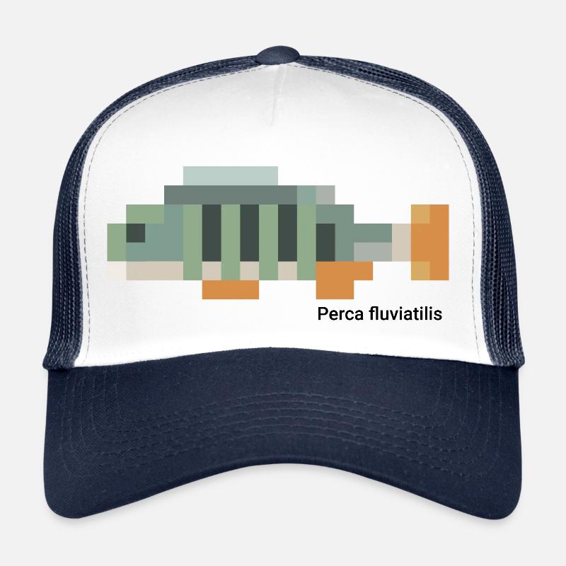 Perche - Perca fluviatilis pixélisée Casquette trucker 