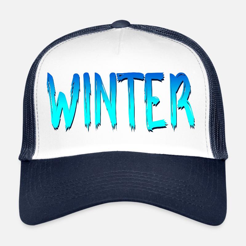 SCHRIFTZUG WINTER - Trucker Cap - Weiß/Navy