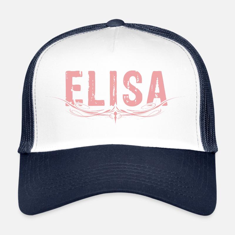 ELISA verziert - Trucker Cap - Weiß/Navy
