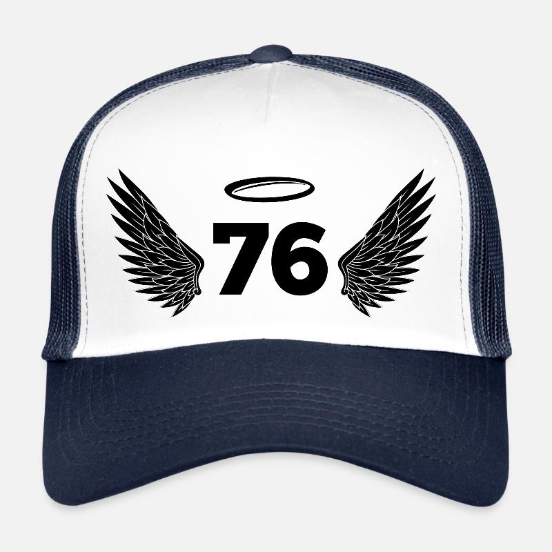 Numéro 76 ange - 76e anniversaire ailes Casquette trucker 