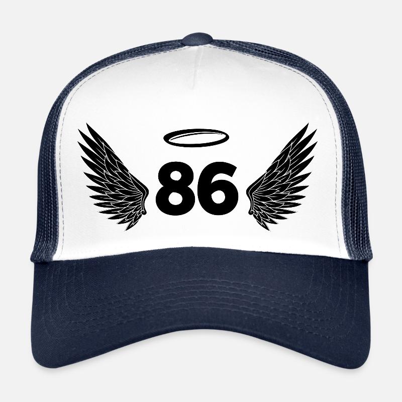 Numéro 86 ange - 86e anniversaire ailes Casquette trucker 