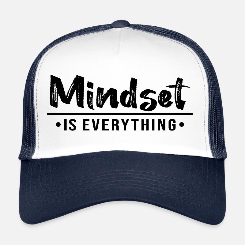 MINDSET IS EVERYTHING - Trucker Cap - Weiß/Navy