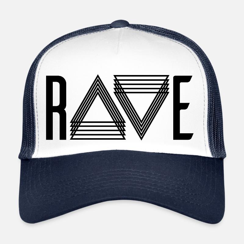 Musique de basse techno Rave Raver Casquette trucker 