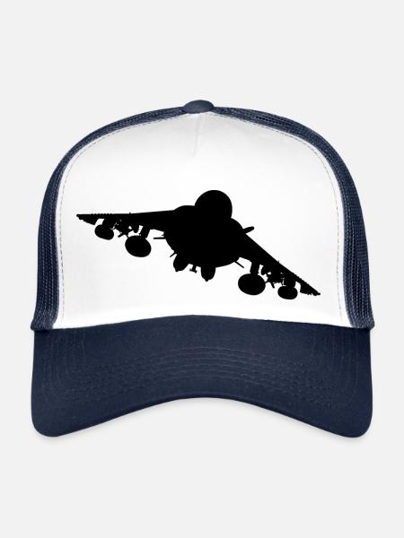 British military Royal Air Force, Harrier AV-8b. - Casquette trucker  - blanc/marine - Devant