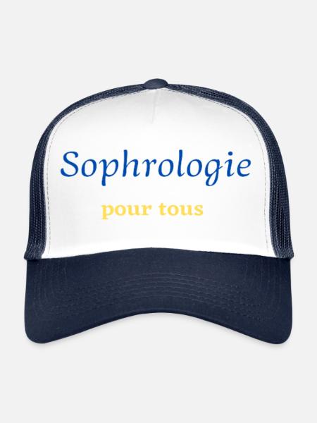 Je suis pour La Sophrologie - Casquette trucker  - blanc/marine - Devant