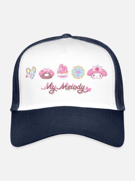 My Melody Avec Flat Et Pâtisseries - Casquette trucker  - blanc/marine - Devant
