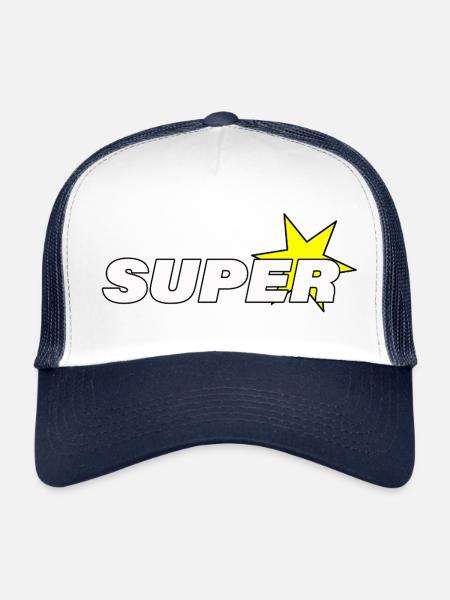 SUPER STAR - Casquette trucker  - blanc/marine - Devant