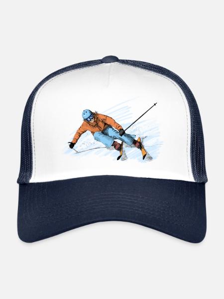 Skiing - Casquette trucker  - blanc/marine - Devant