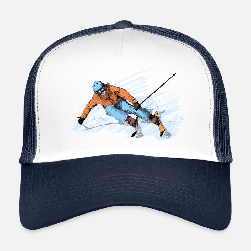 Skiing - Casquette trucker  - blanc/marine