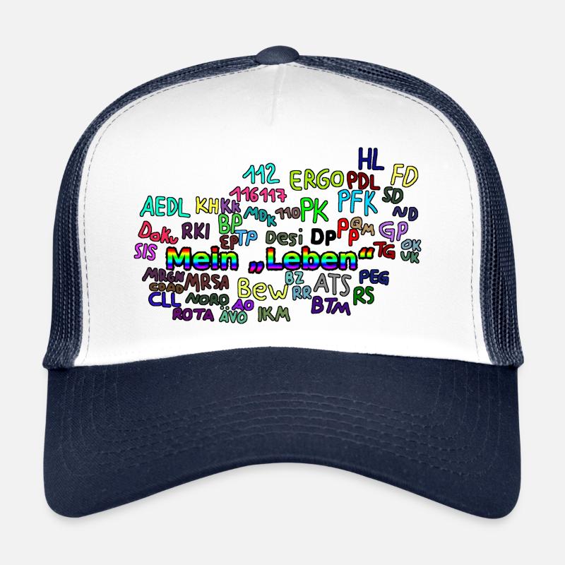 Mein Leben - Pflege - Trucker Cap - Weiß/Navy