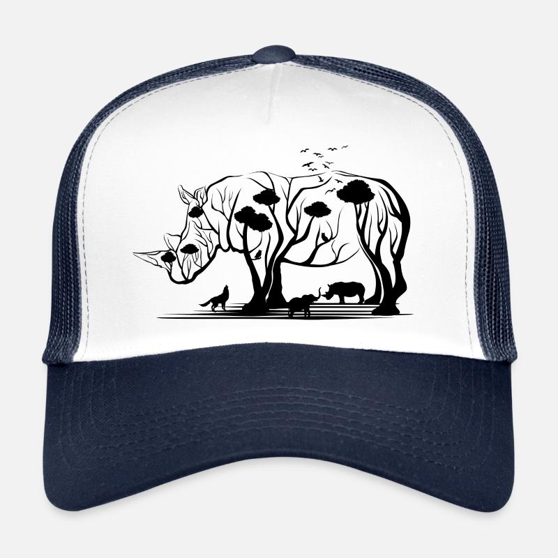 Rhino Tree / Rhino Cubby Licorne Afrique Cadeau Casquette trucker 