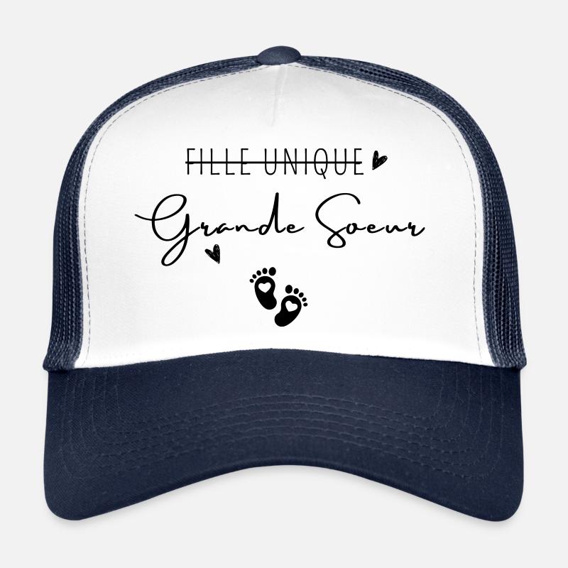 Grande sœur - Casquette trucker  - blanc/marine