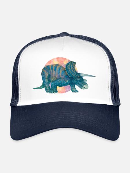 Wild Blue Dinosaur - Trucker Cap - white/navy - Front