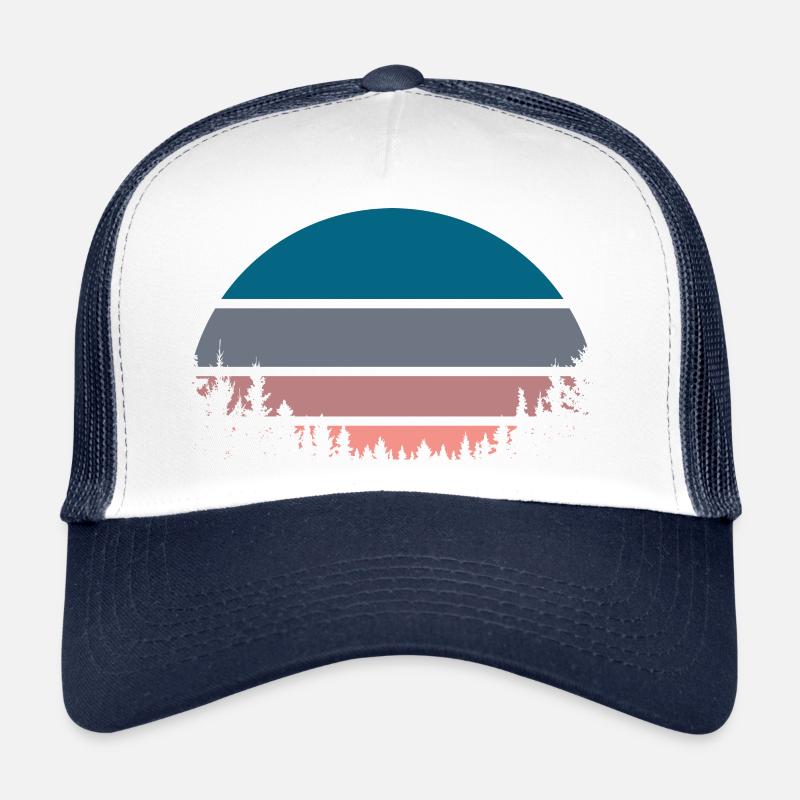 Sunset Forest - Trucker Cap - white/navy