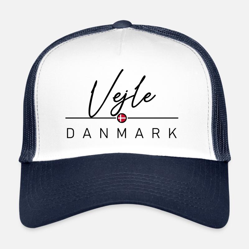 Dänemark - Vejle - Danmark - Denmark - Trucker Cap - Weiß/Navy
