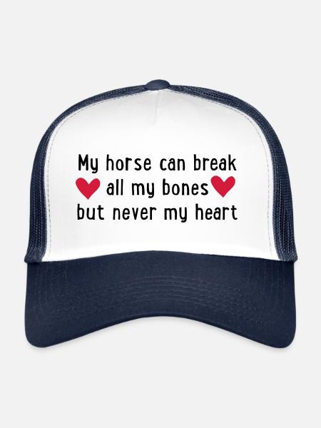 horse - Trucker Cap - white/navy - Front