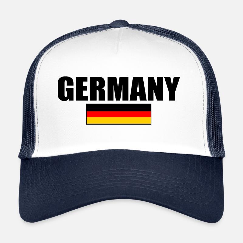 Deutschland - Trucker Cap - Weiß/Navy