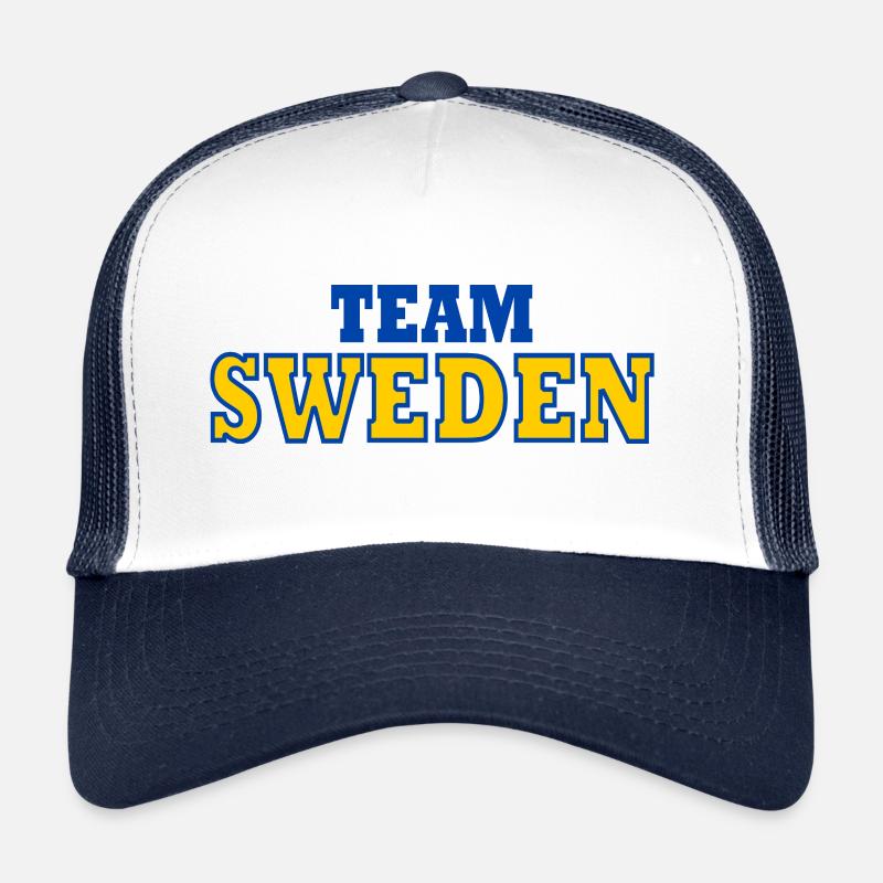 Schweden - Trucker Cap - Weiß/Navy