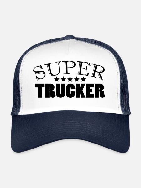 Conducteur de camion Conducteur de camion Idée cadeau de camionneur - Casquette trucker  - blanc/marine - Devant