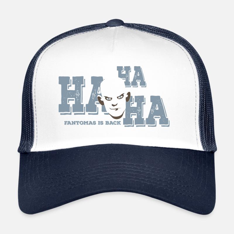 Hahaha! Fantomas - Trucker Cap - white/navy