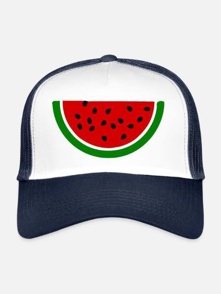 Watermelon melon - Trucker Cap - white/navy - Front