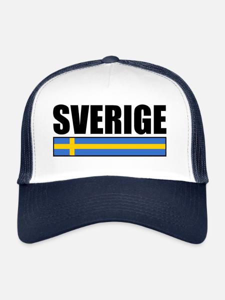 sverige - Trucker Cap - white/navy - Front