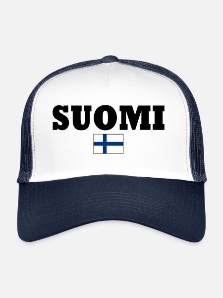 Suomi - Casquette trucker  - blanc/marine - Devant