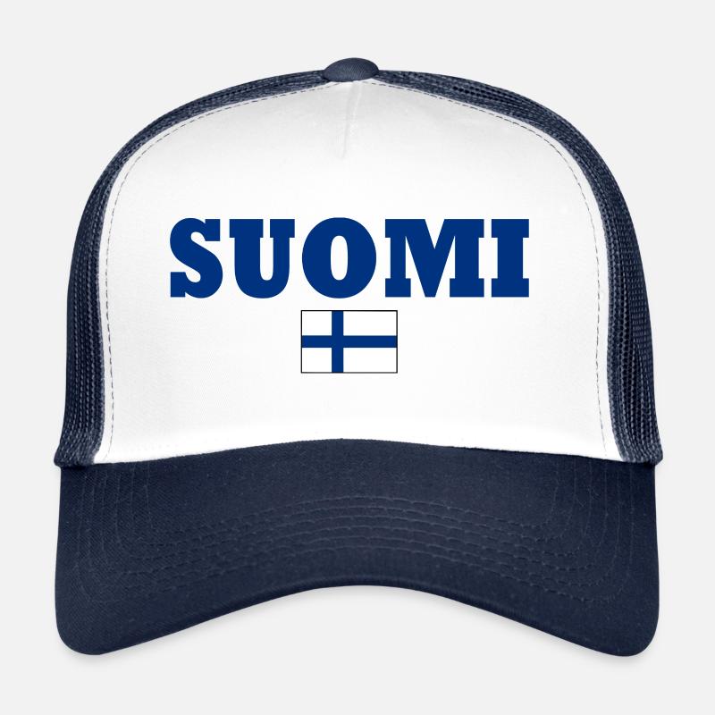 Suomi - Trucker Cap - Weiß/Navy