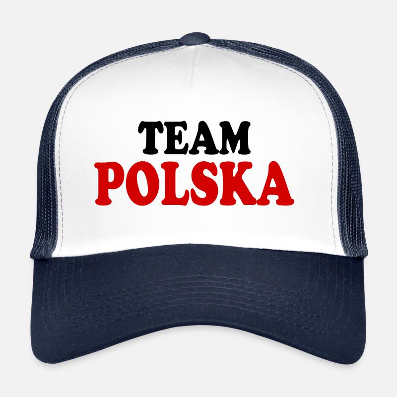 Polska - Casquette trucker  - blanc/marine