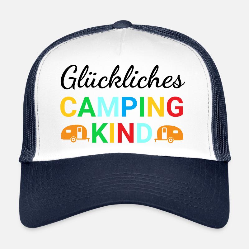 Glückliches Camping Kind Trucker Cap