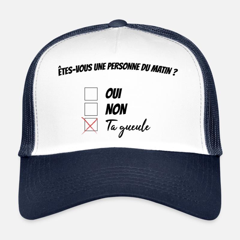 Pas du matin - Casquette trucker  - blanc/marine